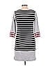Le Phare De La Baleine 100% Cotton Stripes Gray Casual Dress Size M - photo 2