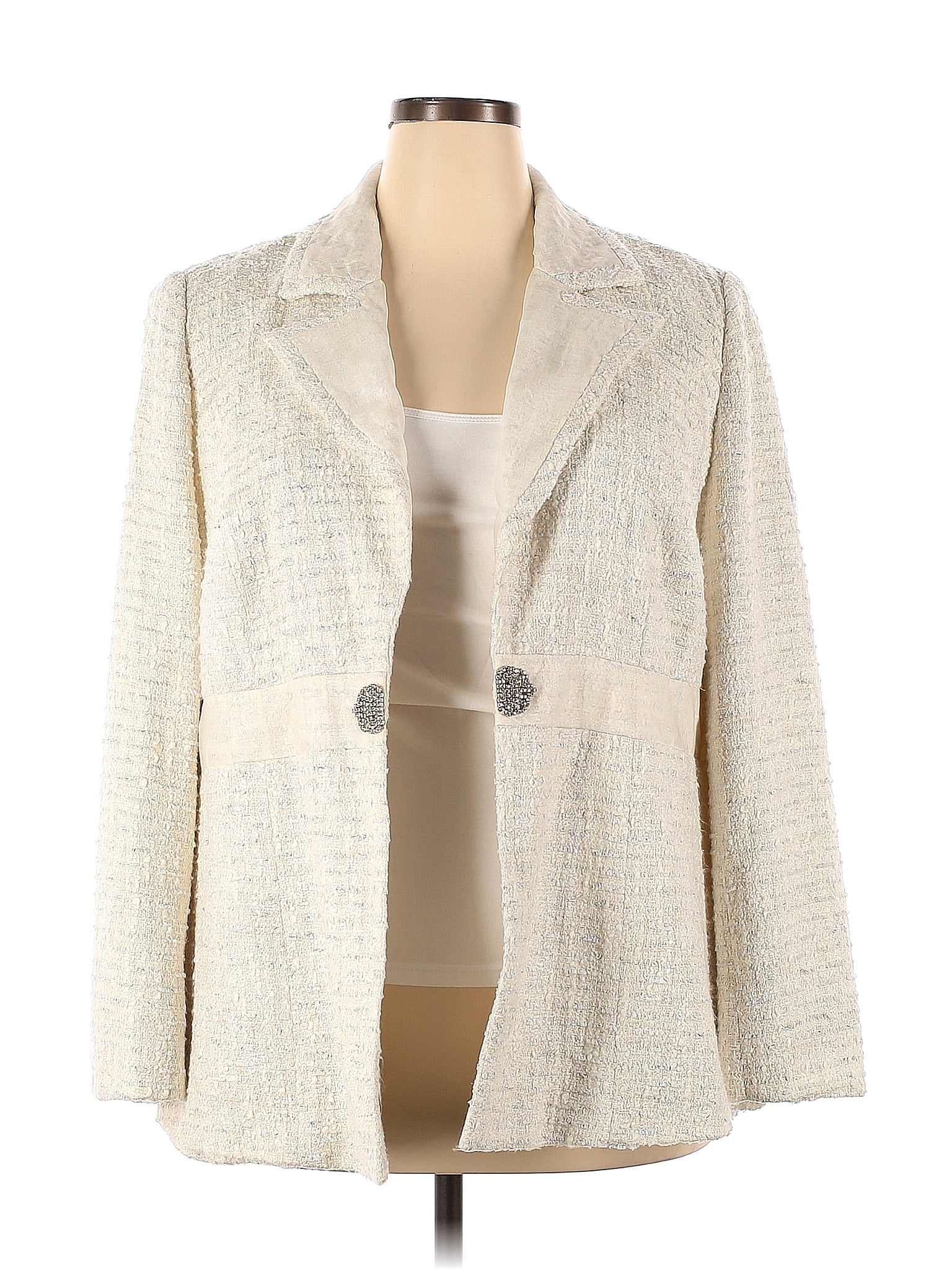 Lane Bryant 100% Polyester Ivory Jacket Size 20 (Plus) - 72% off | thredUP