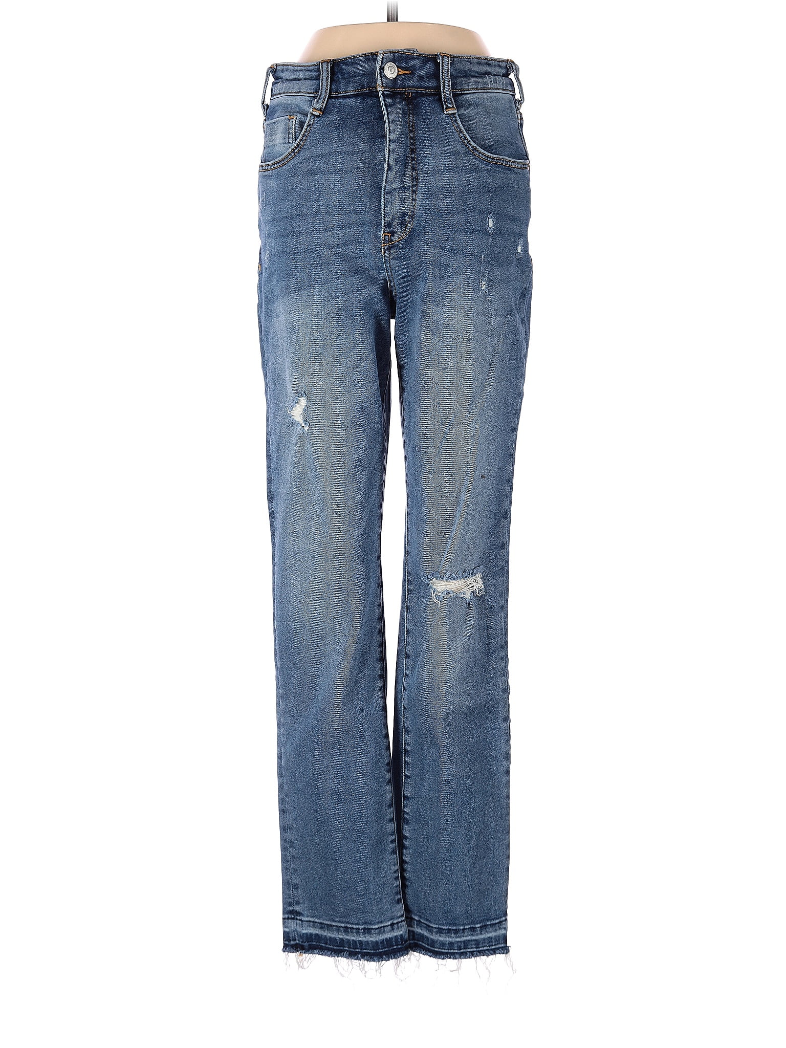 Pilcro Solid Blue Jeans 27 Waist - 70% off | ThredUp