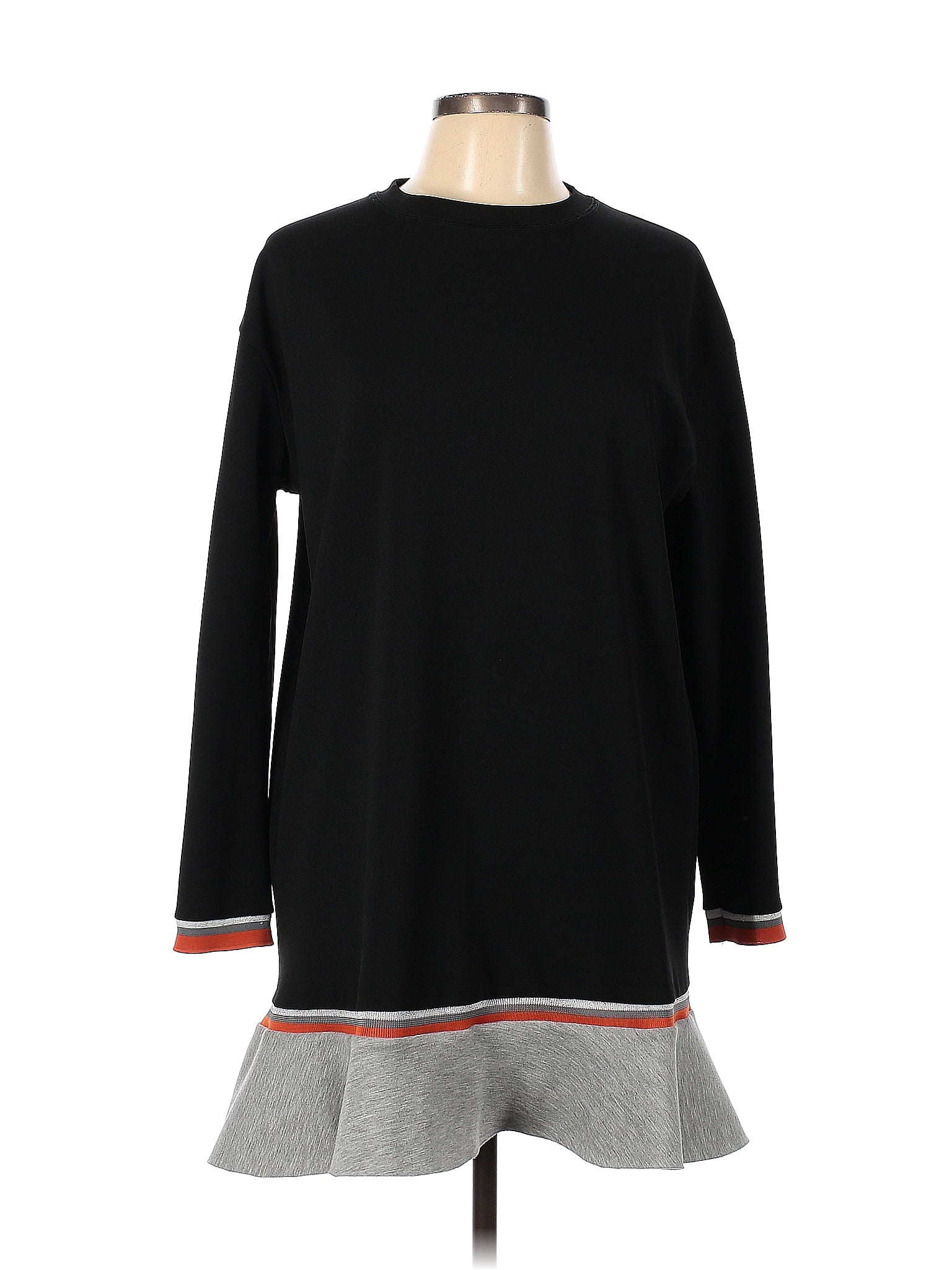 Zara Basic Color Block Black Casual Dress Size L - 52% off | thredUP