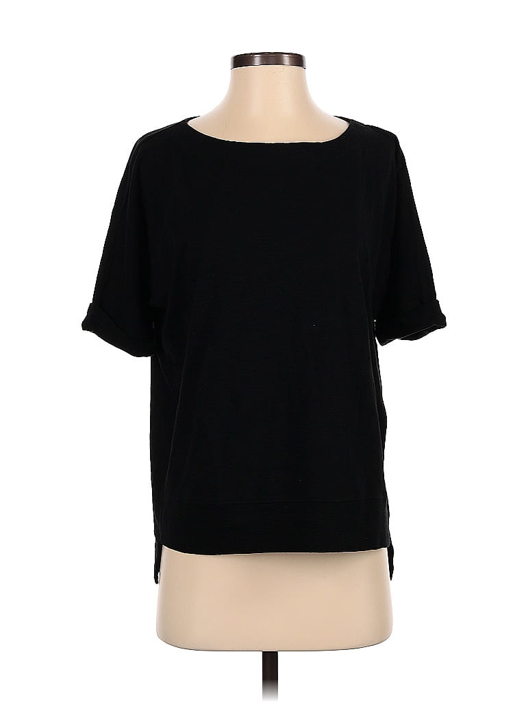 Lisa Todd 100% Pima Cotton Solid Black Short Sleeve Top Size XS - 79% ...