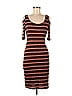 Monteau Stripes Brown Casual Dress Size M - photo 1