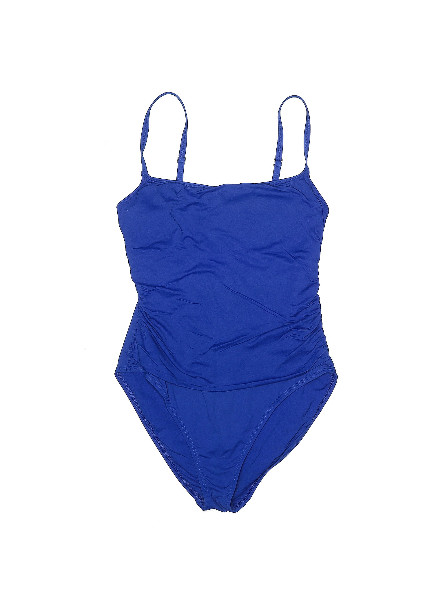 La Blanca Solid Blue One Piece Swimsuit Size 10 52 Off Thredup