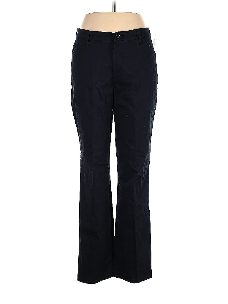 Lee Solid Black Blue Dress Pants Size 10 - 59% off | thredUP
