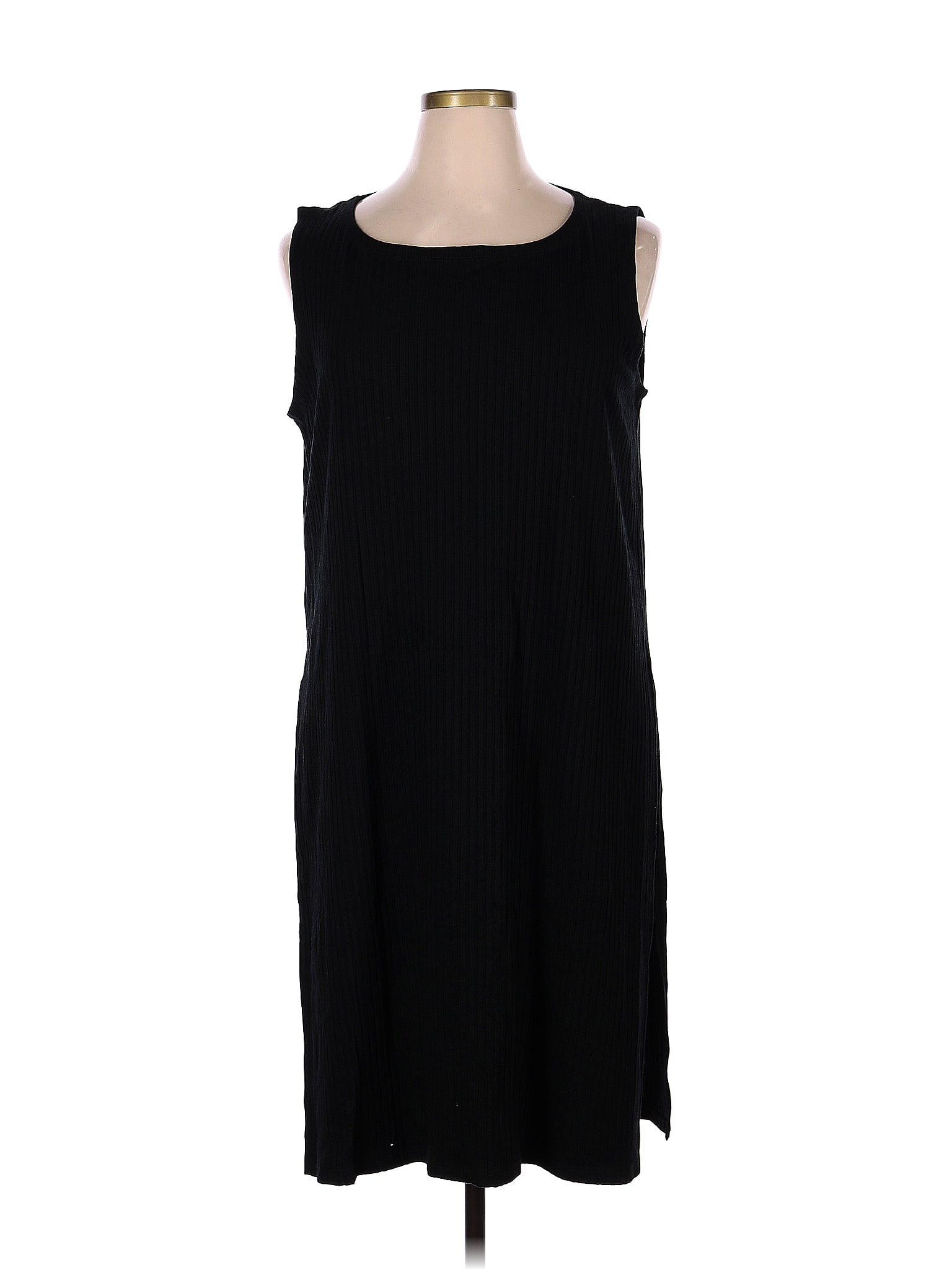 Eileen Fisher Solid Black Sleeveless T-Shirt Size XL - 27% off | thredUP