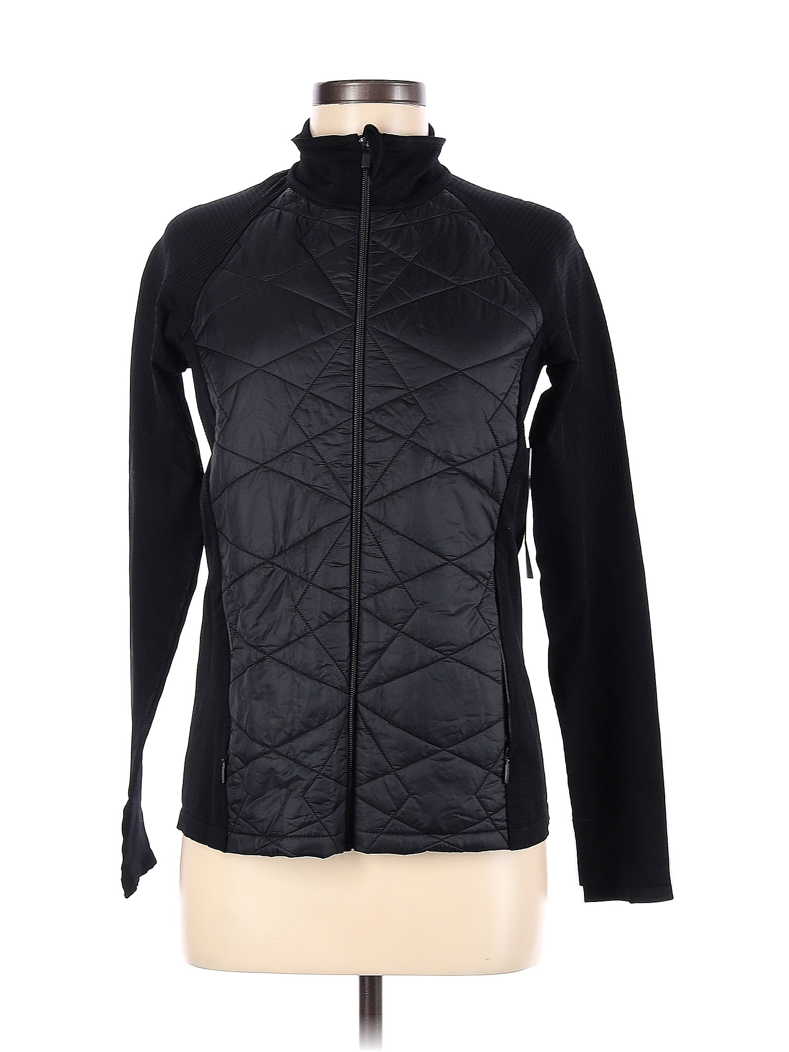 Athleta Black Track Jacket Size L - 52% off | ThredUp