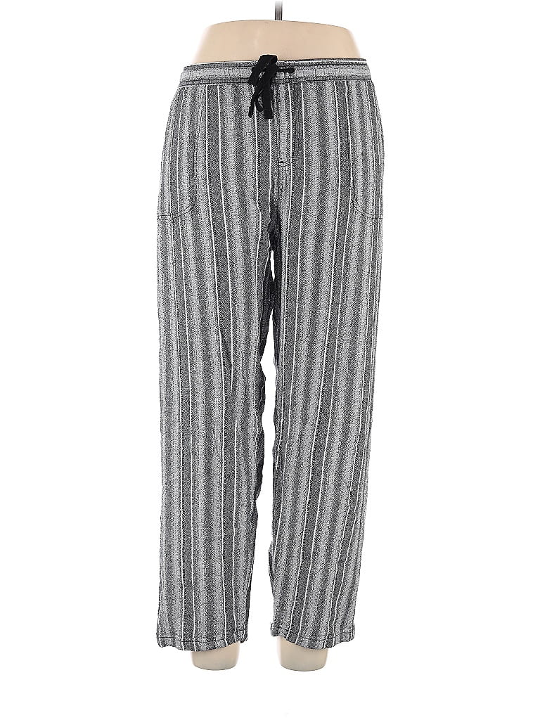 Keren Hart Stripes Gray Linen Pants Size XL 60 off thredUP