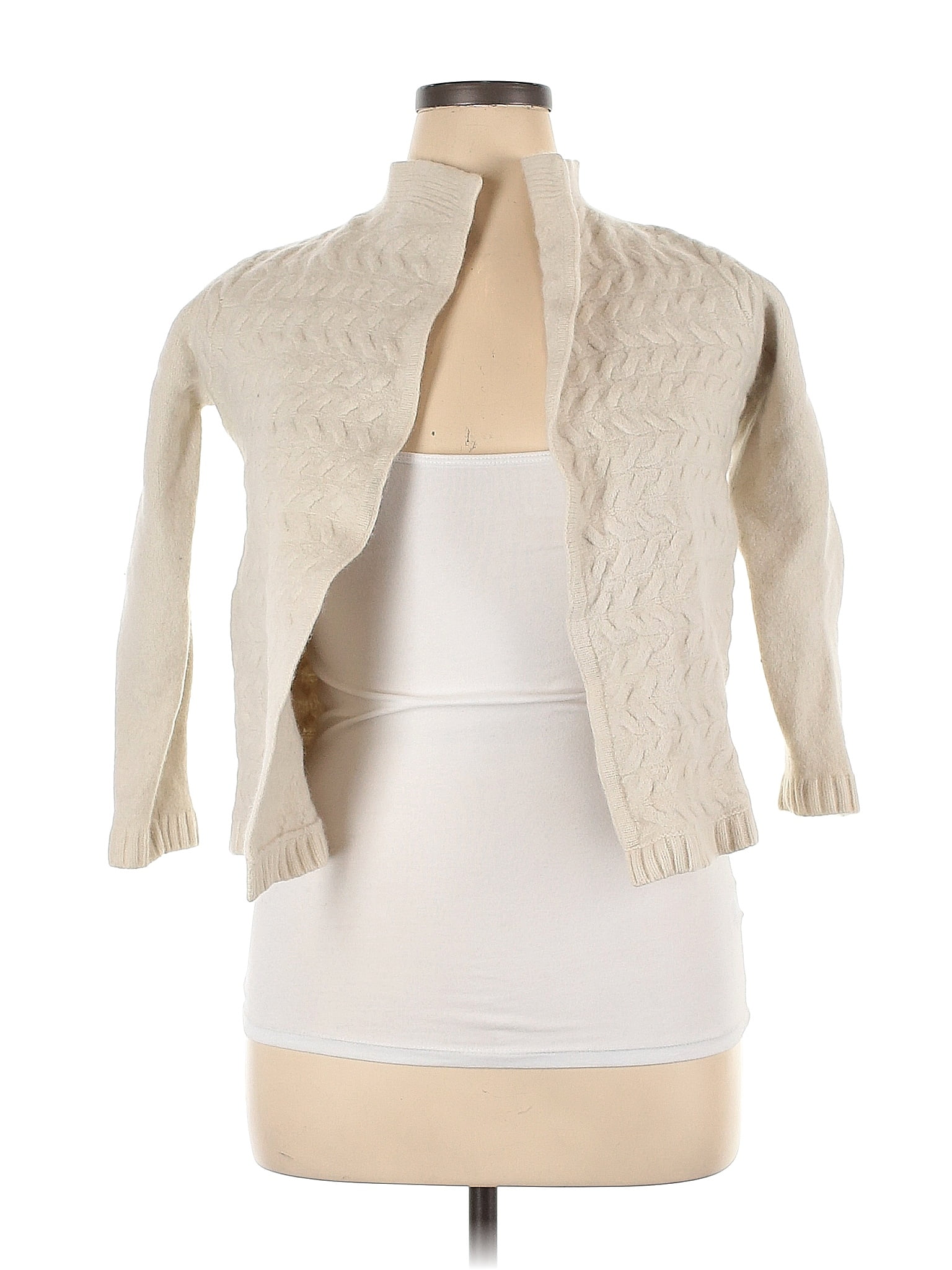 Cardigan Talbots Beige Boutonné - Taille S (Petit) - Coton Mélangé - Excellent état D'occasion