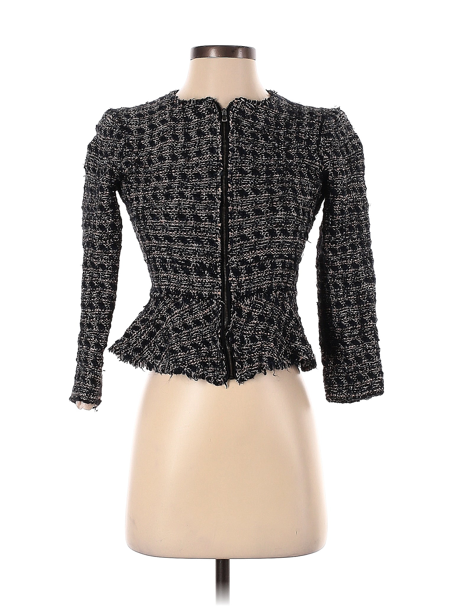 Rebecca taylor sale tweed ruffle jacket