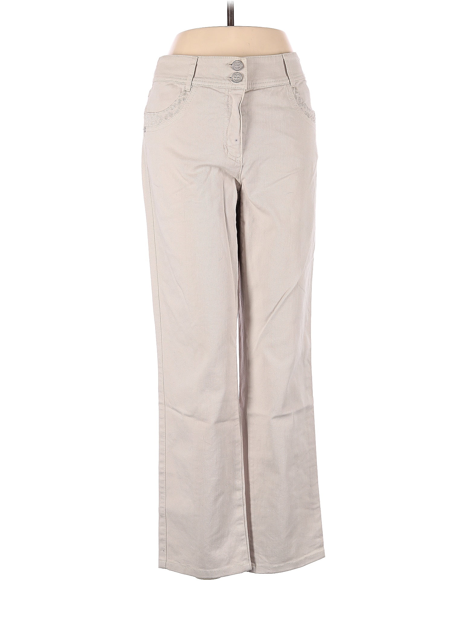 Assorted Brands Grid Tan Casual Pants Size 36 (EU) - 58% off