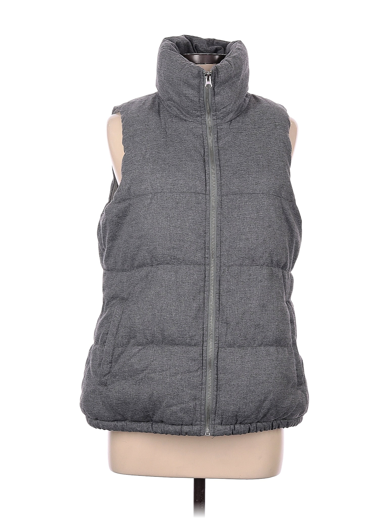 Old Navy 100 Polyester Gray Vest Size M 55 off thredUP