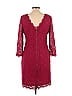 Adrianna Papell Burgundy Casual Dress Size 10 - photo 2