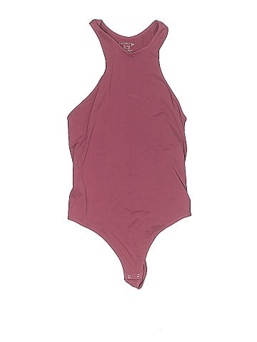 Intimately by Free People Solid Burgundy Bodysuit Size XS - 59% off