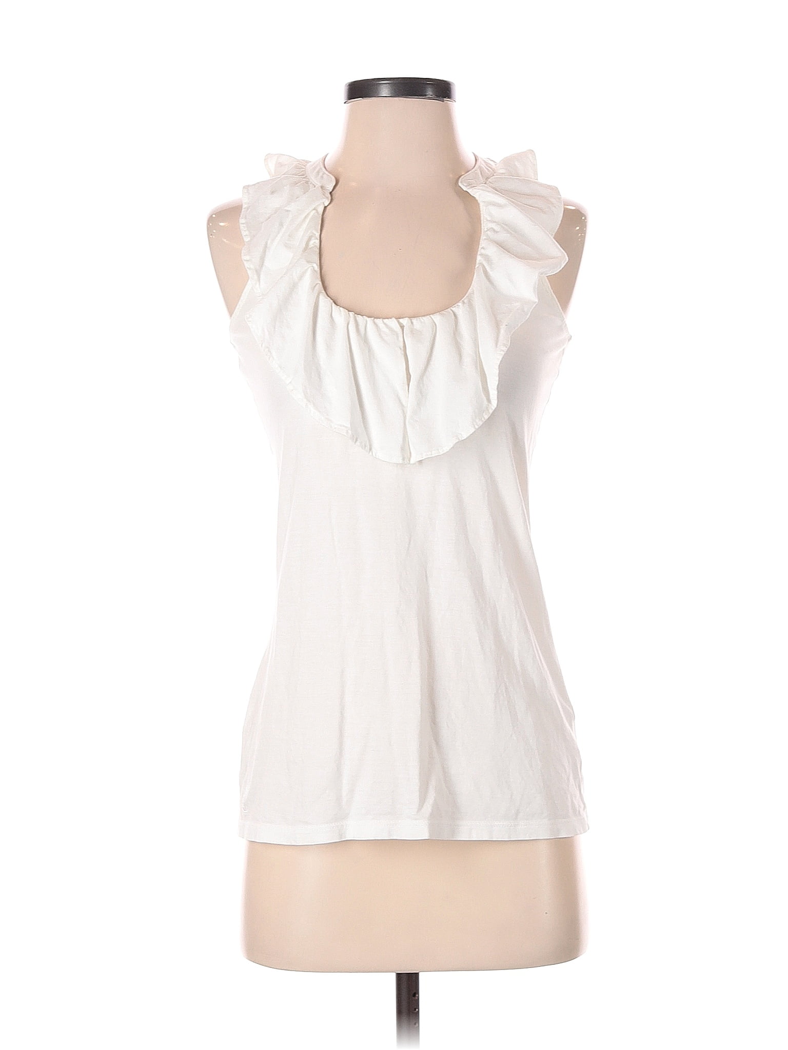 Lilly Pulitzer 100 Cotton Solid White Sleeveless Top Size S 65 Off