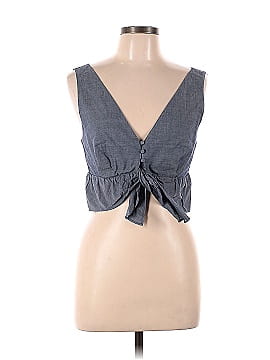 Thakoon Collective Chambray Ruffle Crop Top (view 1)