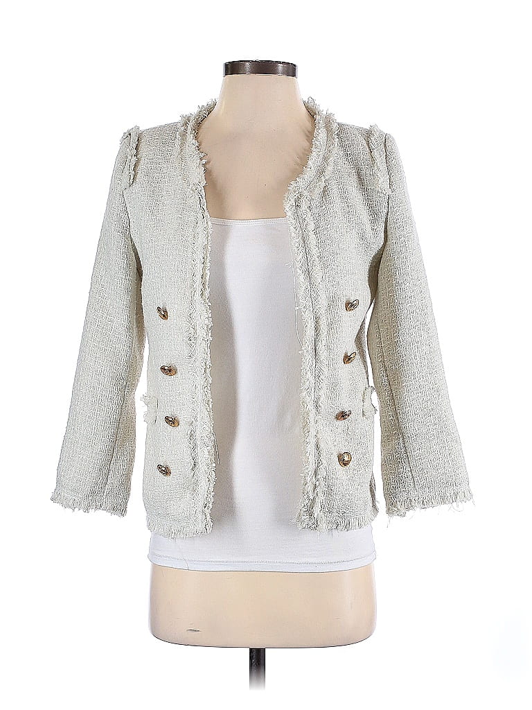 BLVD Solid Ivory Jacket Size S - 50% off | thredUP