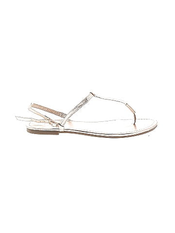 New York Company Solid Metallic Gold Sandals Size 8 59 off