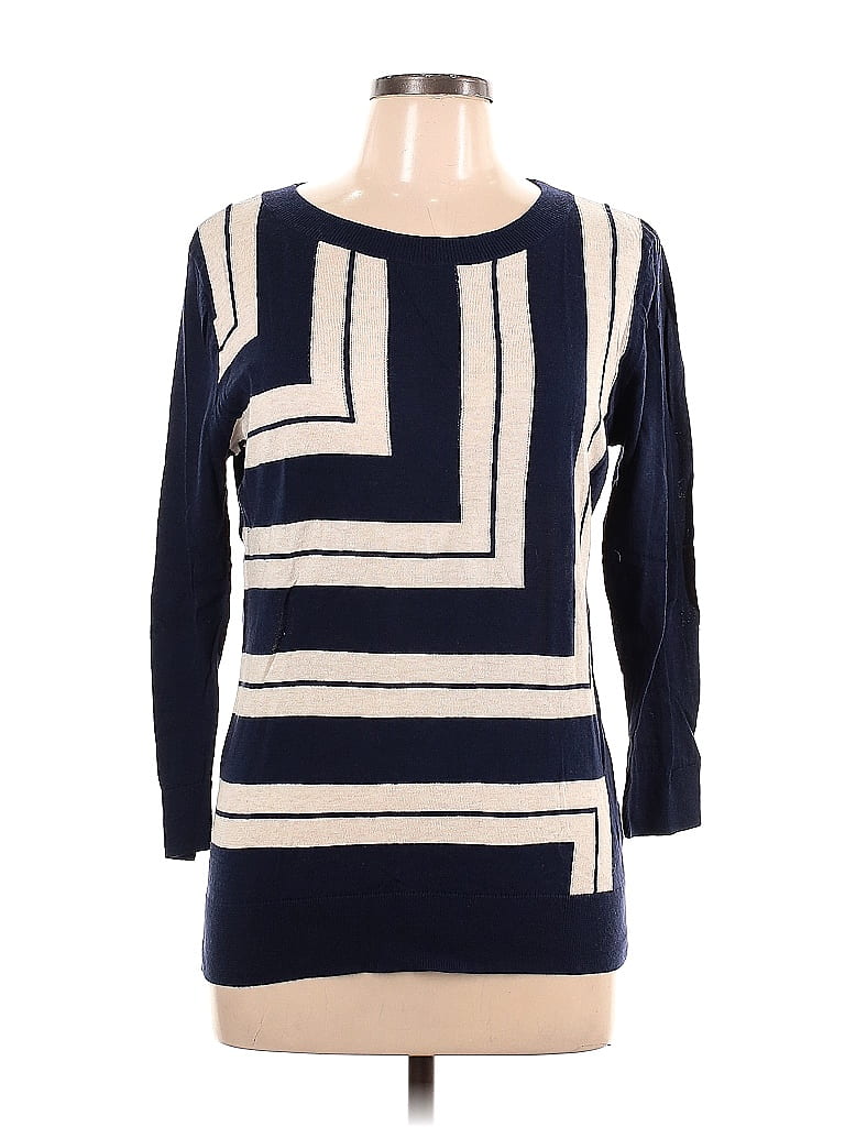 Halogen Color Block Stripes Blue Pullover Sweater Size L - 78% off ...