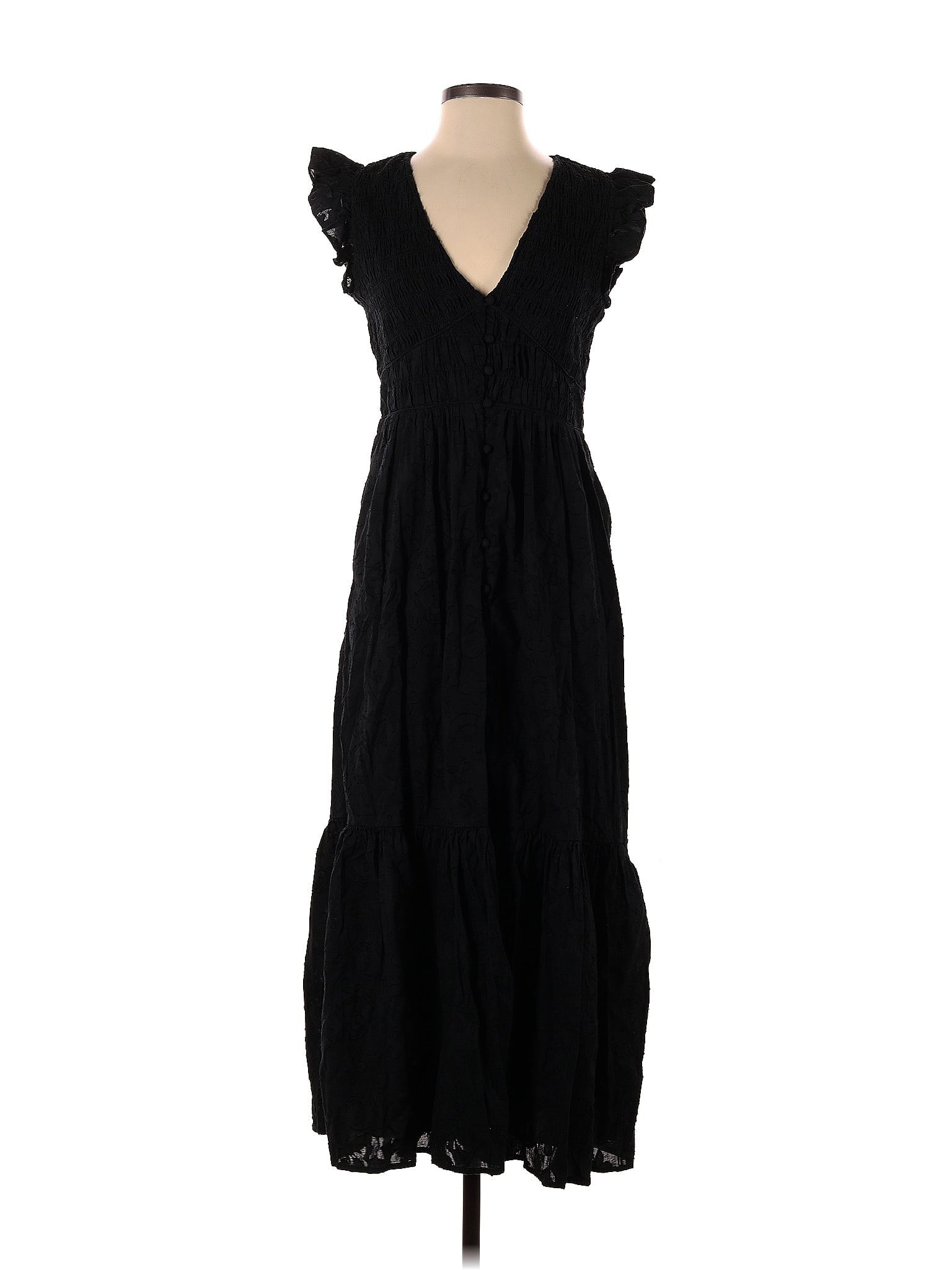 Anthropologie 100% Cotton Solid Black Cocktail Dress Size S - 64% off ...