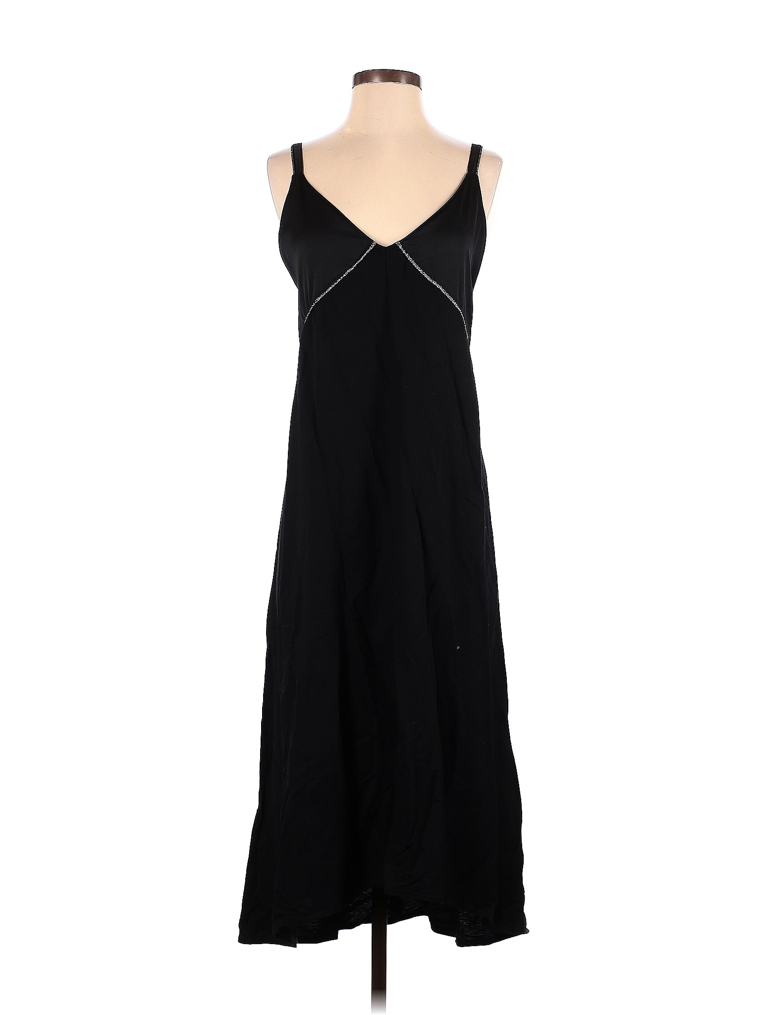 Zara Solid Black Casual Dress Size M - 44% off | thredUP