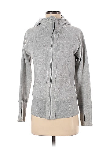 90 Degree by Reflex Solid Gray Track Jacket Size S - 80% off