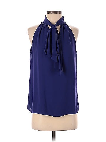 Prabal Gurung Collective 100 Polyester Purple Violet Tie Neck