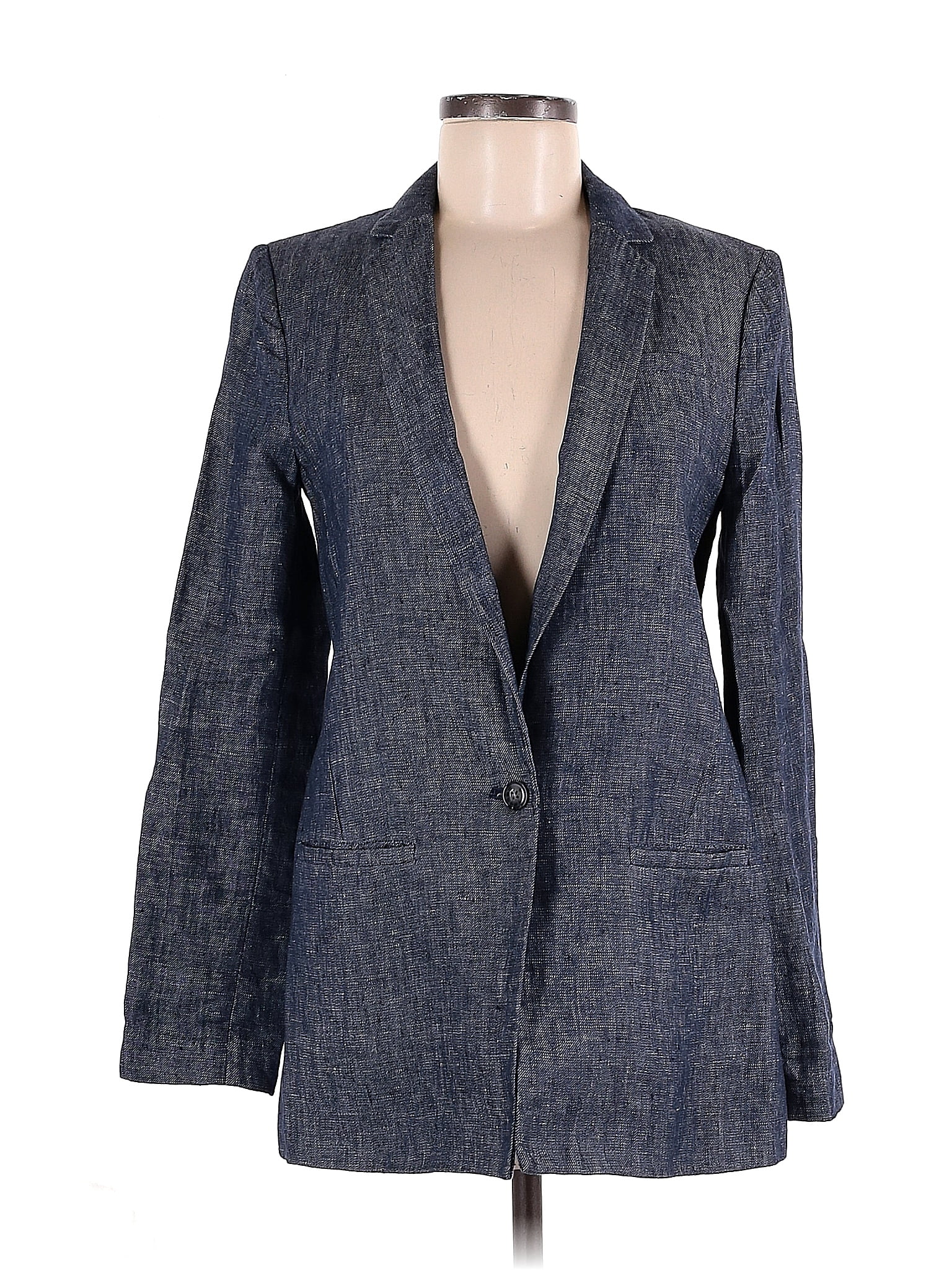 Banana Republic Solid Blue Blazer Size 6 - 75% off | thredUP