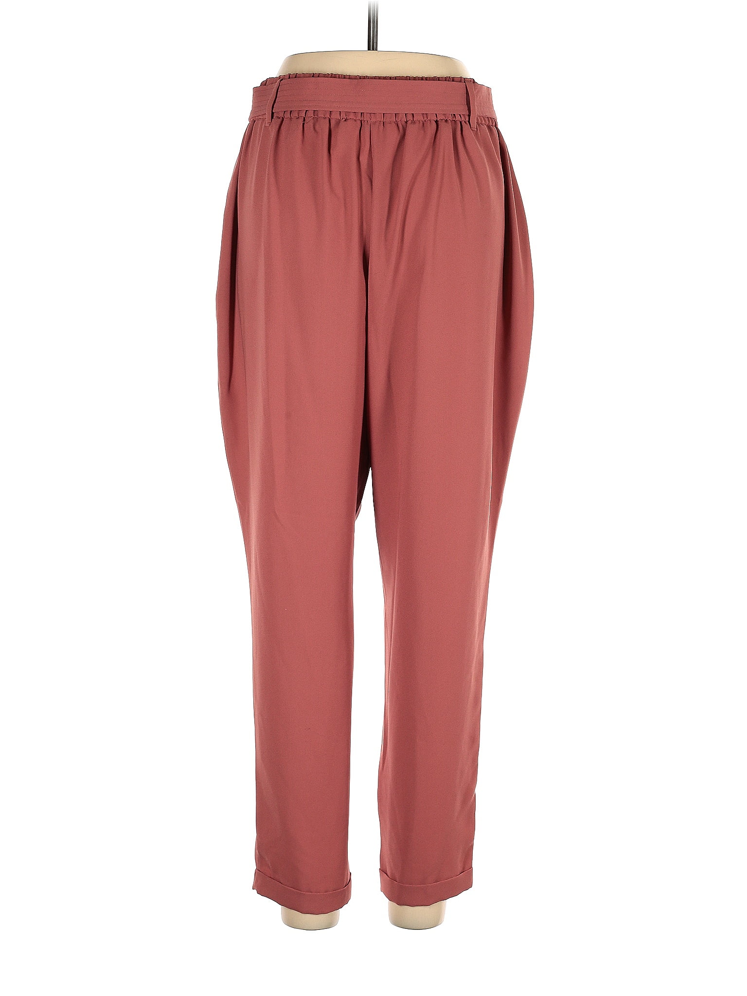 LC Lauren Conrad 100% Polyester Solid Pink Burgundy Casual Pants Size M -  71% off