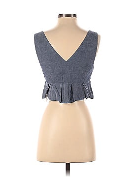 Thakoon Collective Chambray Ruffle Crop Top (view 2)