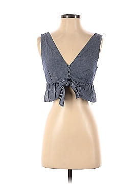 Thakoon Collective Chambray Ruffle Crop Top (view 1)