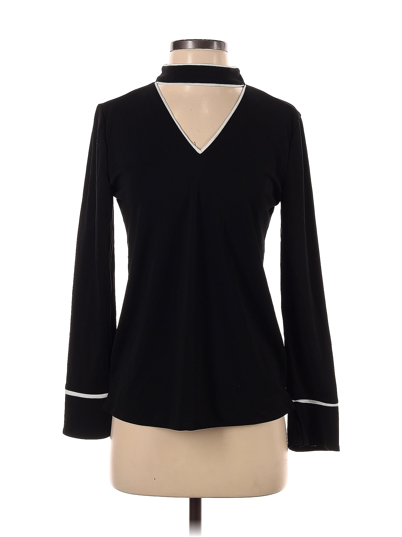 Top 3/4 Sleeve Designer By Karl Lagerfeld In Multi-colored, Size: L