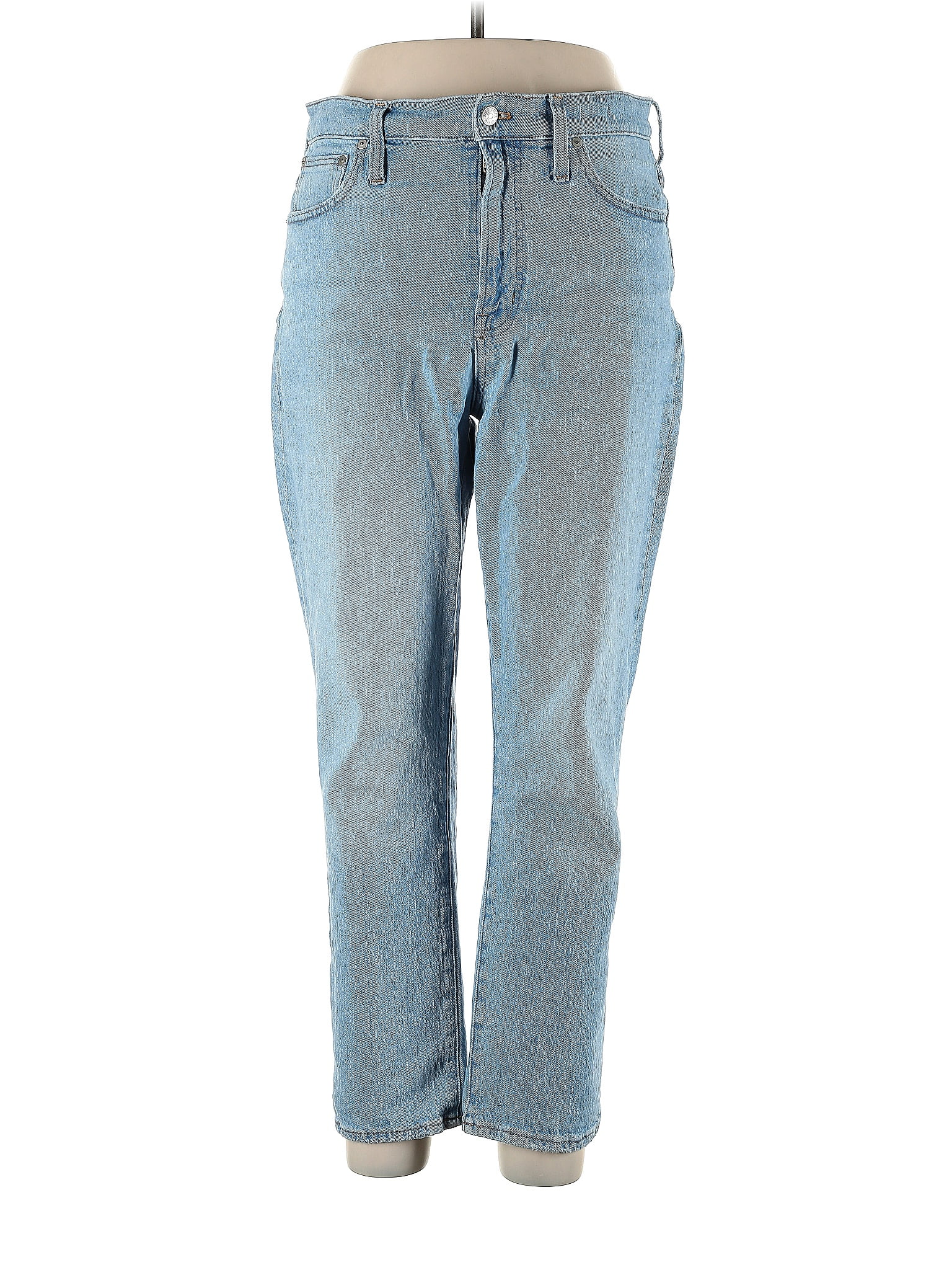 Madewell Solid Blue Jeans 30 Waist - 66% off | thredUP