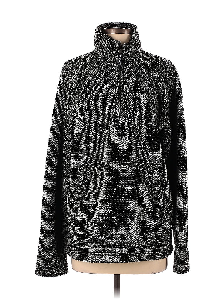 Telluride Clothing Co 100% Polyester Solid Black Gray Sweatshirt Size S -  48% off