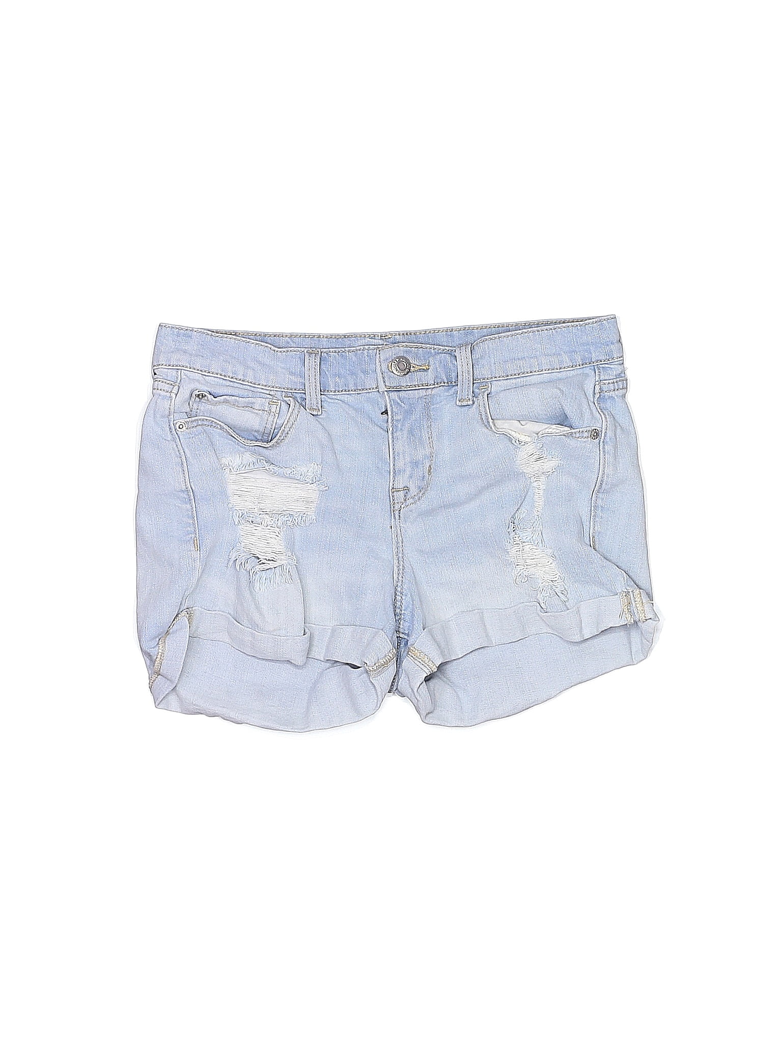 Old Navy Solid Blue Denim Shorts Size 6 65 off thredUP