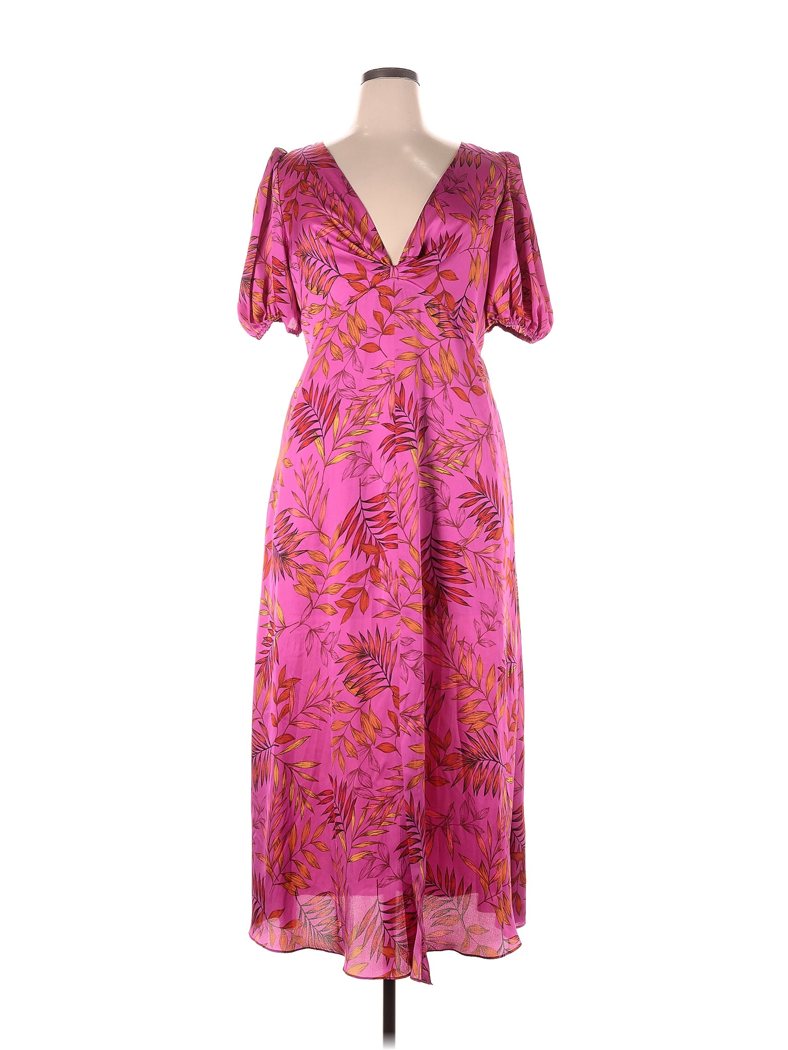 Sachin + Babi 100% Polyester Floral Pink Casual Dress Size 14 - 75% off ...