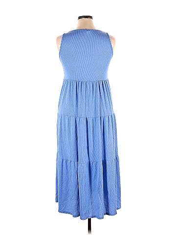 See You Monday Stripes Blue Casual Dress Size XL - 57% off