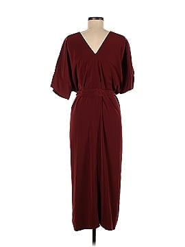 CO Red Belted Midi Dress (view 2)
