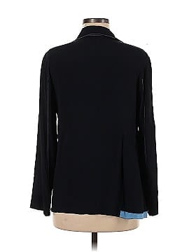 MARNI Navy Pleated Collared Shirt (view 2)