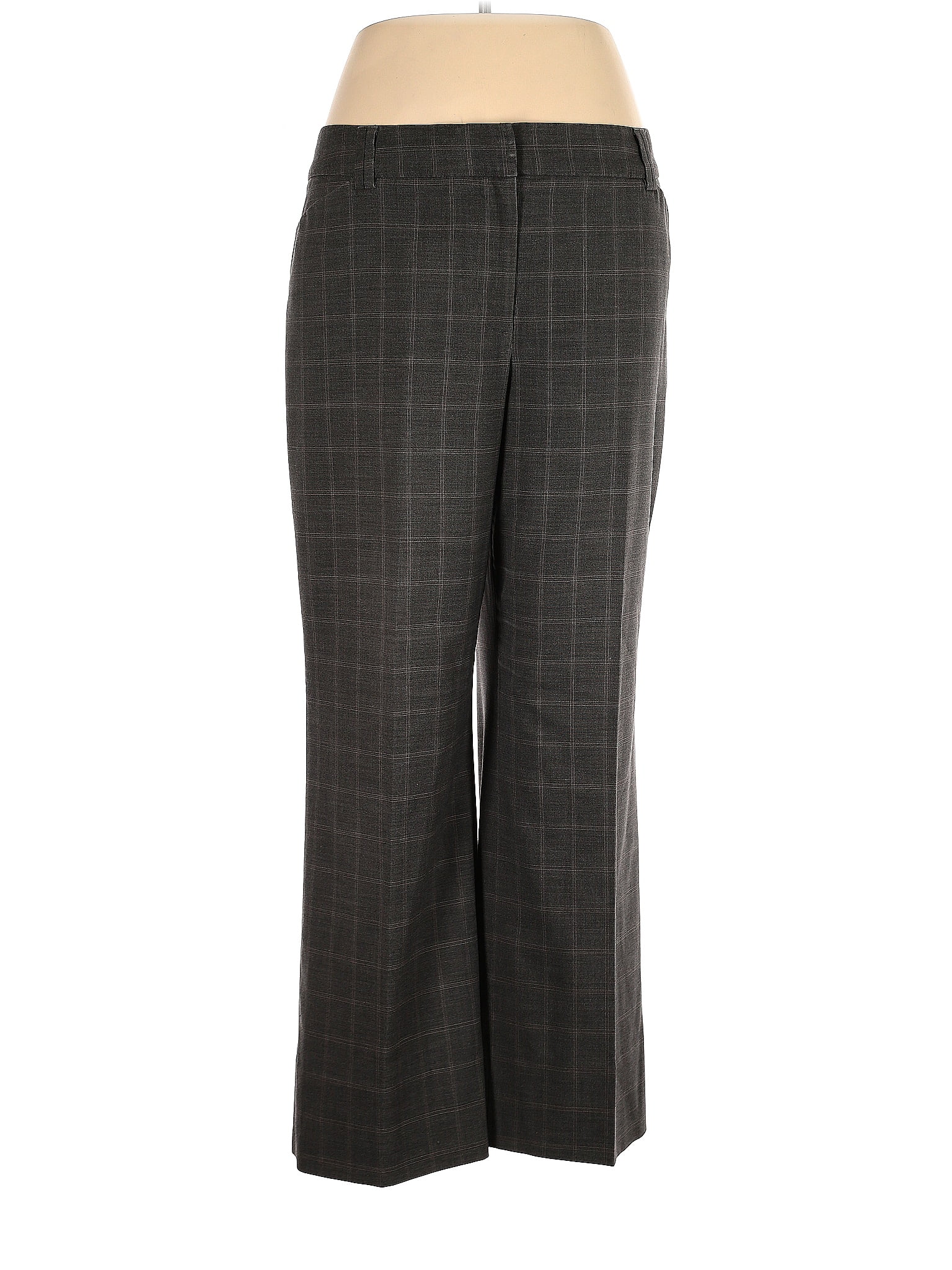 Ann Taylor Factory Grid Black Gray Dress Pants Size 16 58 Off Thredup