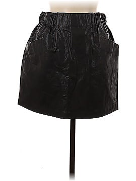 Zara Basic Faux Leather Skirt (view 1)