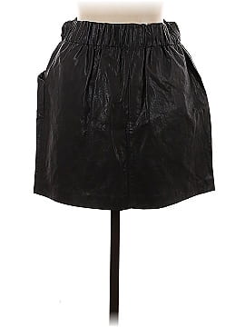 Zara Basic Faux Leather Skirt (view 2)