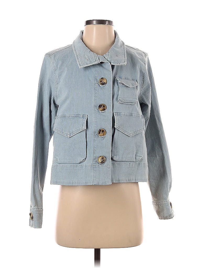 Ann Taylor LOFT Solid Blue Jacket Size XS - 66% off | thredUP