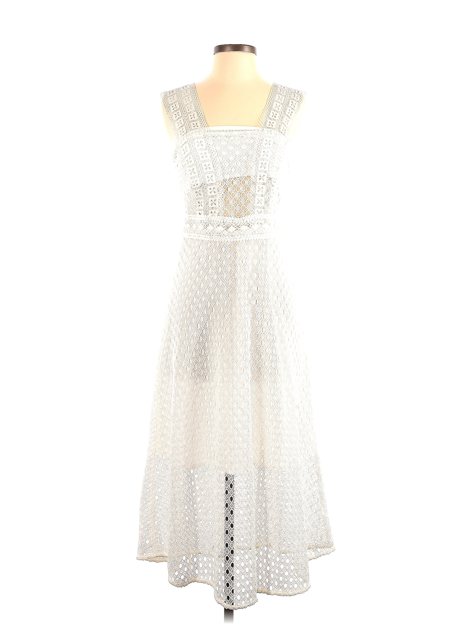 Sandro 100% Polyester White Cocktail Dress Size 36 (EU) - 80% off | ThredUp
