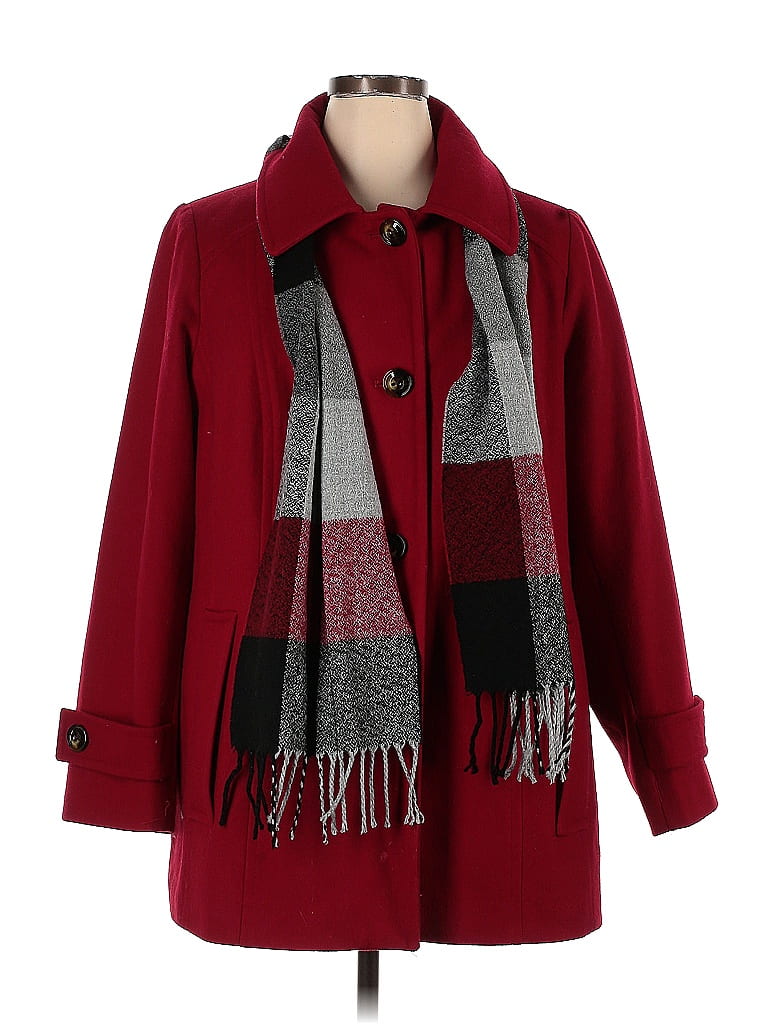 London Fog Red Wool Coat Size 1X (Plus) - 64% off | thredUP