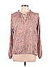 Dolan 100% Polyester Pink Long Sleeve Blouse Size M - photo 1