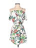 Blush 100% Polyester Floral Floral Motif Tropical White Casual Dress Size S - photo 1