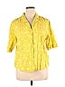 Treasure & Bond Yellow Short Sleeve Button-Down Shirt Size XL - photo 1