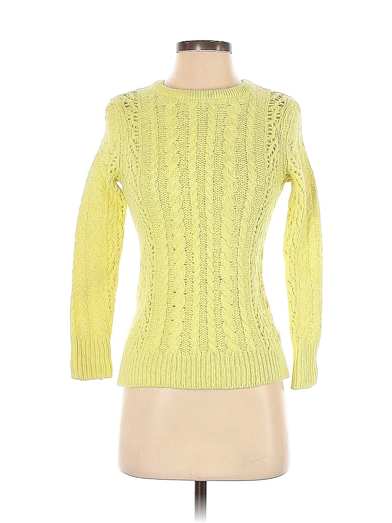 Equipment Color Block Solid Green Yellow Pullover Sweater Size XS - 81% ...