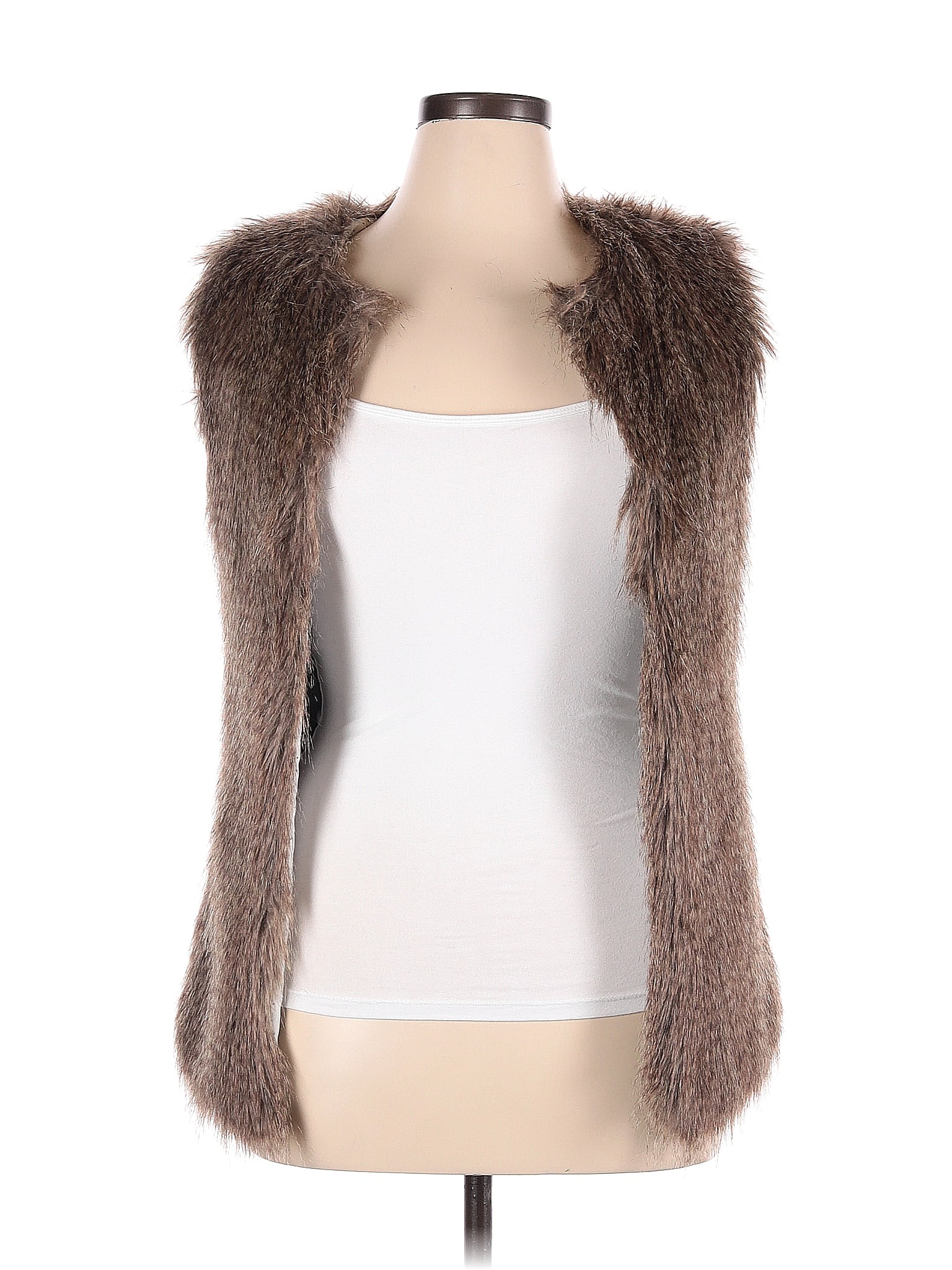 Brown Faux fur vest (S)