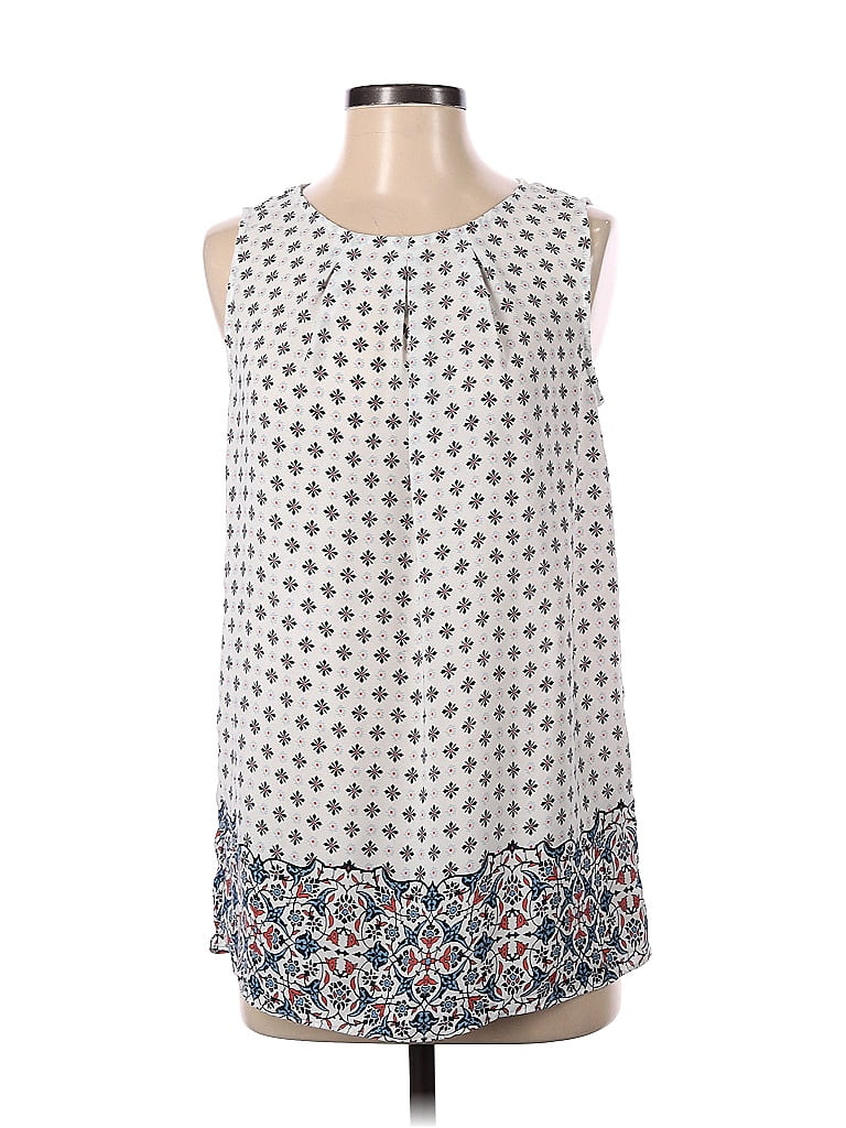 Max Studio 100% Polyester White Sleeveless Blouse Size S - 71% off ...